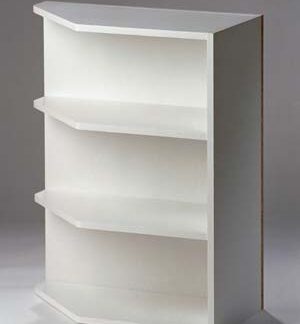 PK3VPH Viistopäätyhyllykkö - valkoinen, 710x300x568