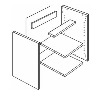 WCP570HR10 Alakaappi / laatikosto - valkoinen, 570x1000x463