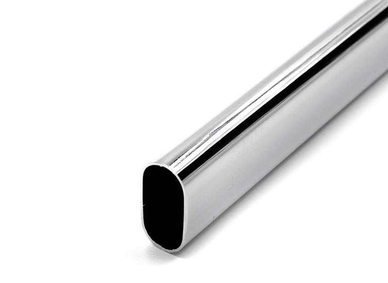 Ovaaliputki 56 cm kromi