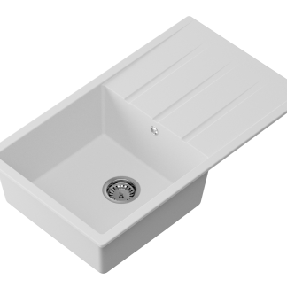 Rein komposiittiallas, laskutasolla, valkoinen, 600